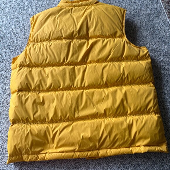 Men’s Land’s End Yellow Puffer Vest XL – 80% Down 20% Feather Ski Streetwear - Picture 6 of 8